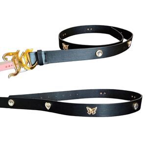 Juicy Couture Black Faux Leather Gold Logo Charmed Waist Belt Med/ Lrg NWT Juicy Couture | Accessories | Nwt Juicy Couture Belt Black  main image 3